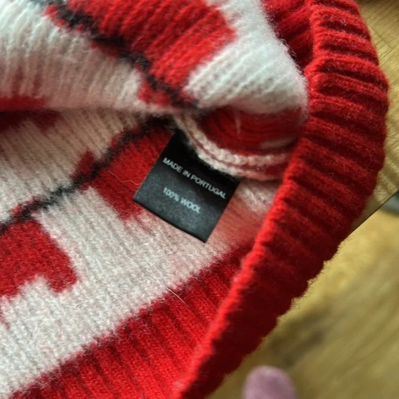 Rowing Blazers Warm & Wonderful Red 100% Wool Diana Fitted Sheep Sweater XL - Picture 2 of 13